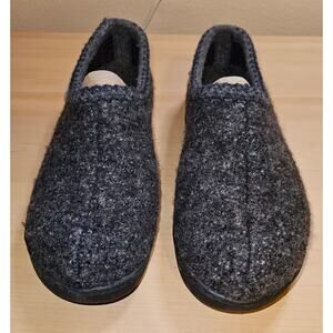 Haflinger ATB Grey Speckle Felted Wool Slippers Size 44